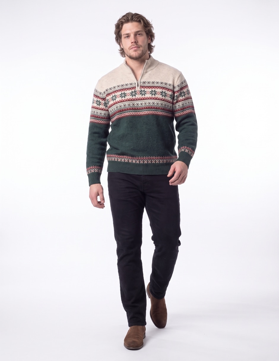 Suéter cuello V para hombre 3