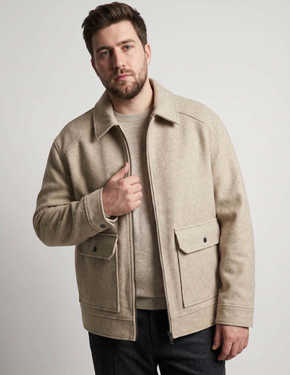 Chamarra casual con bolsillos para hombre Chamarra casual con bolsillos para hombre