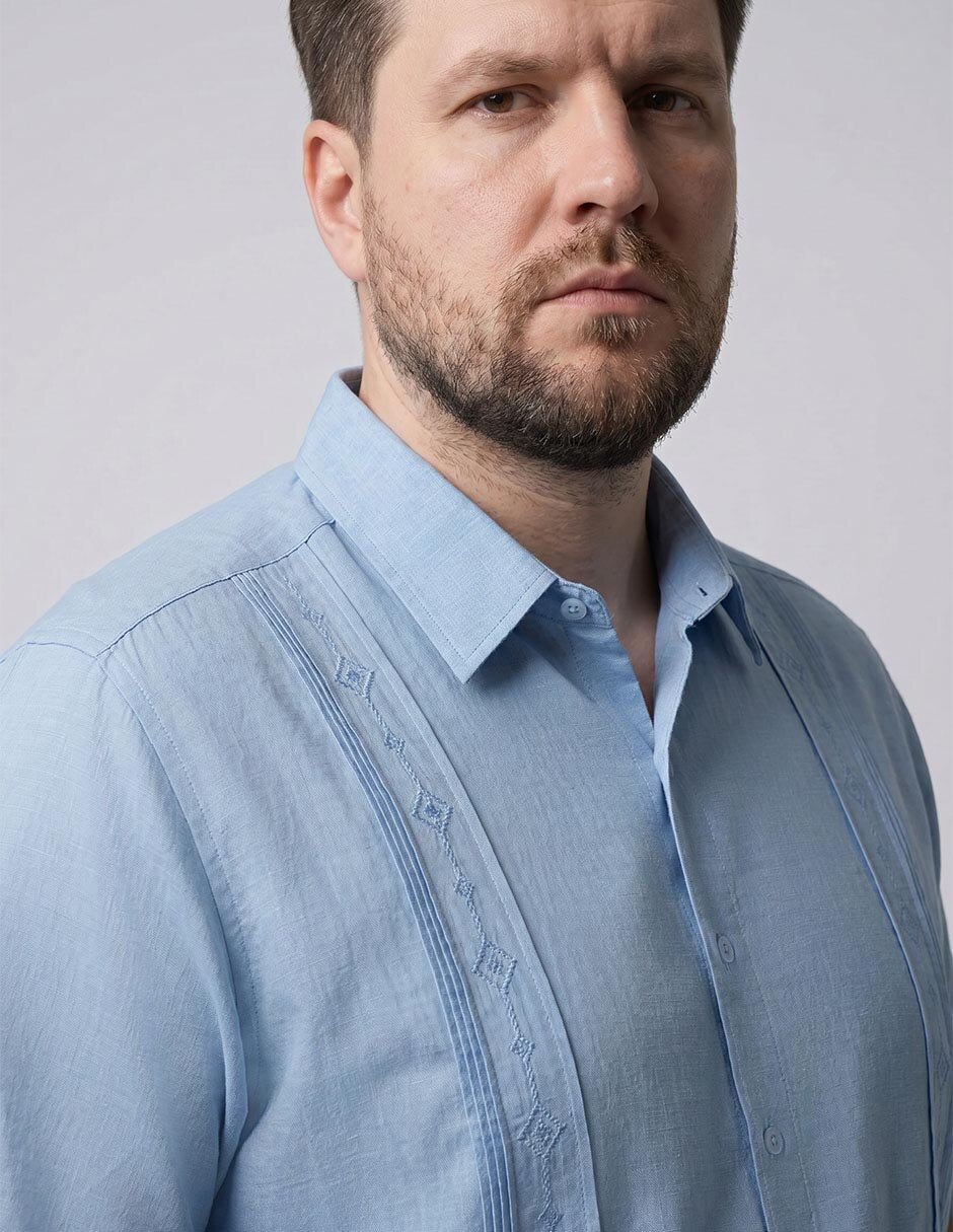 Guayabera manga corta para hombre