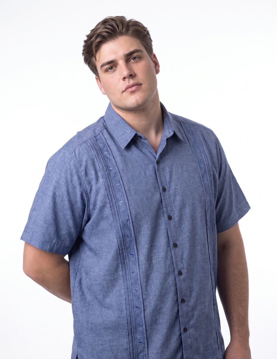 Guayabera manga corta para hombre 4
