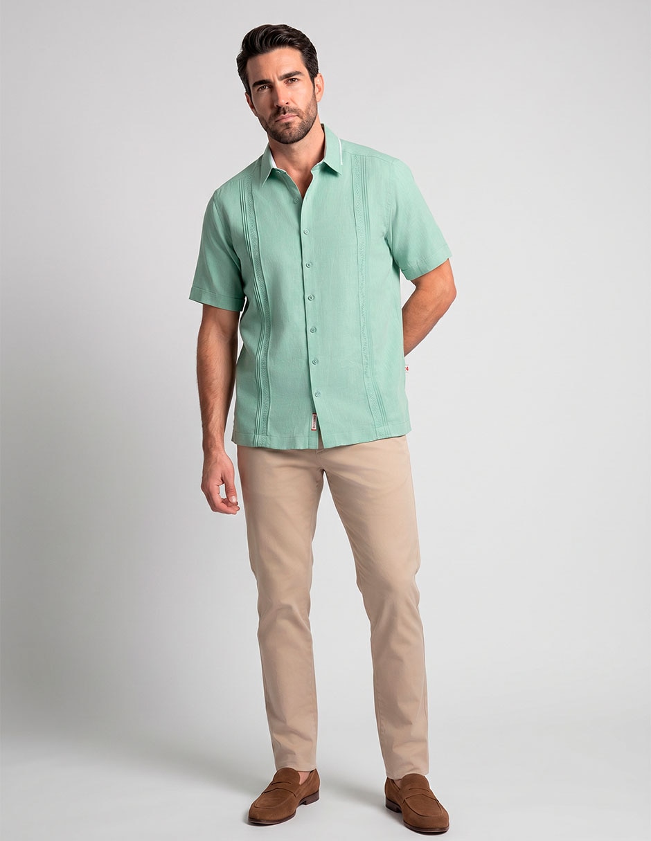 Guayabera Bogdan manga corta para hombre