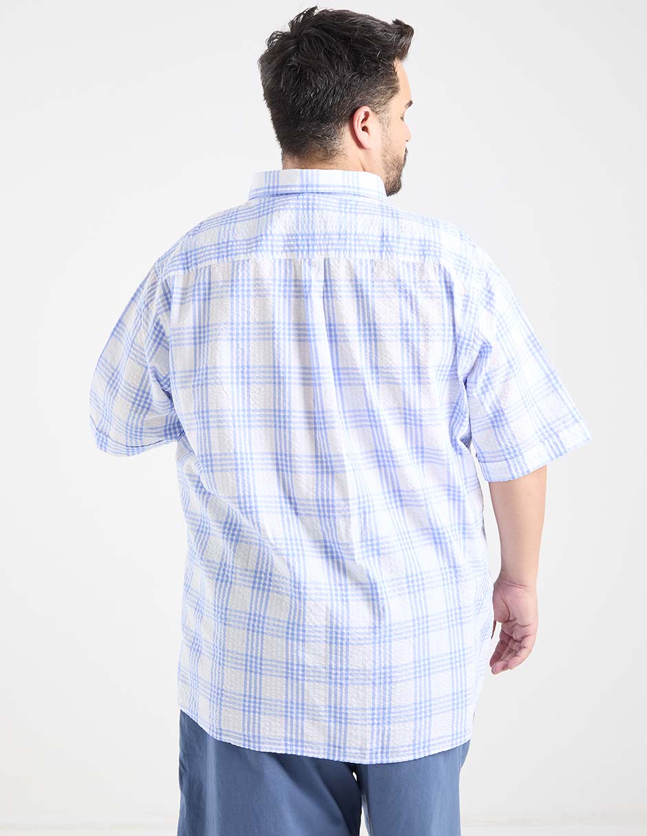 Camisa casual Ferrioni de algodón manga corta para hombre