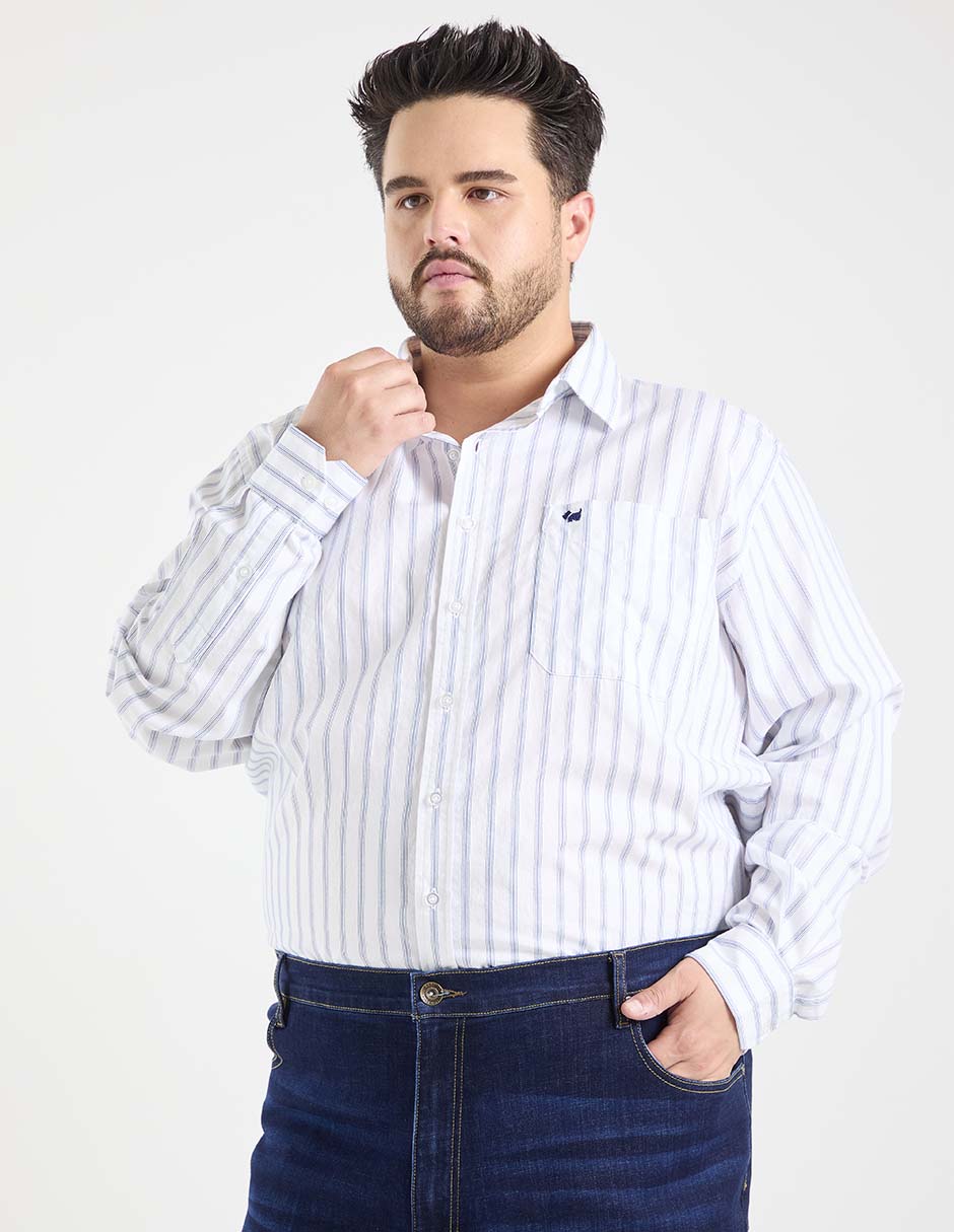Camisa casual de algodón manga larga para hombre Camisa casual de algodón manga larga para hombre