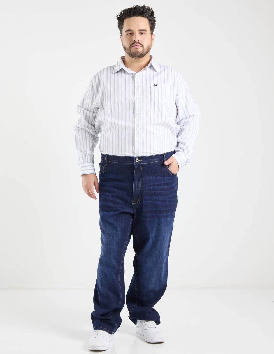 Camisa casual de algodón manga larga para hombre