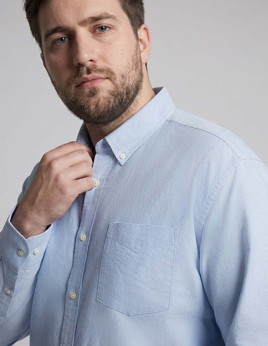 Camisa casual de algodón manga larga para hombre 2