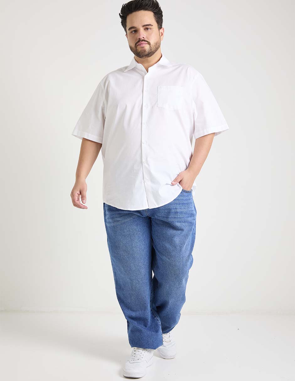 Jeans relaxed lavado claro para hombre 2