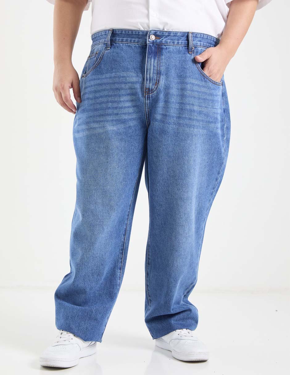 Jeans relaxed lavado claro para hombre