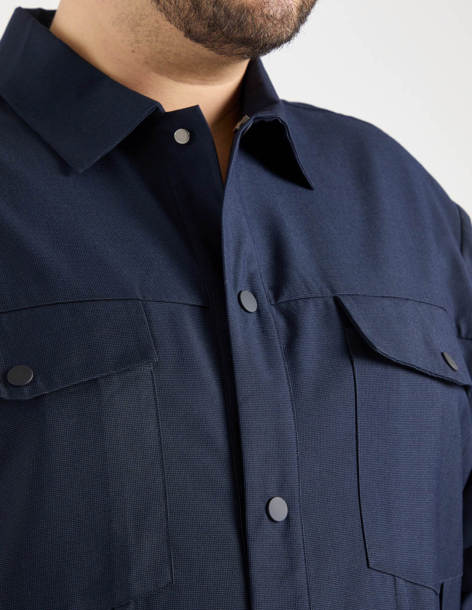 Camisa casual manga larga para hombre 4