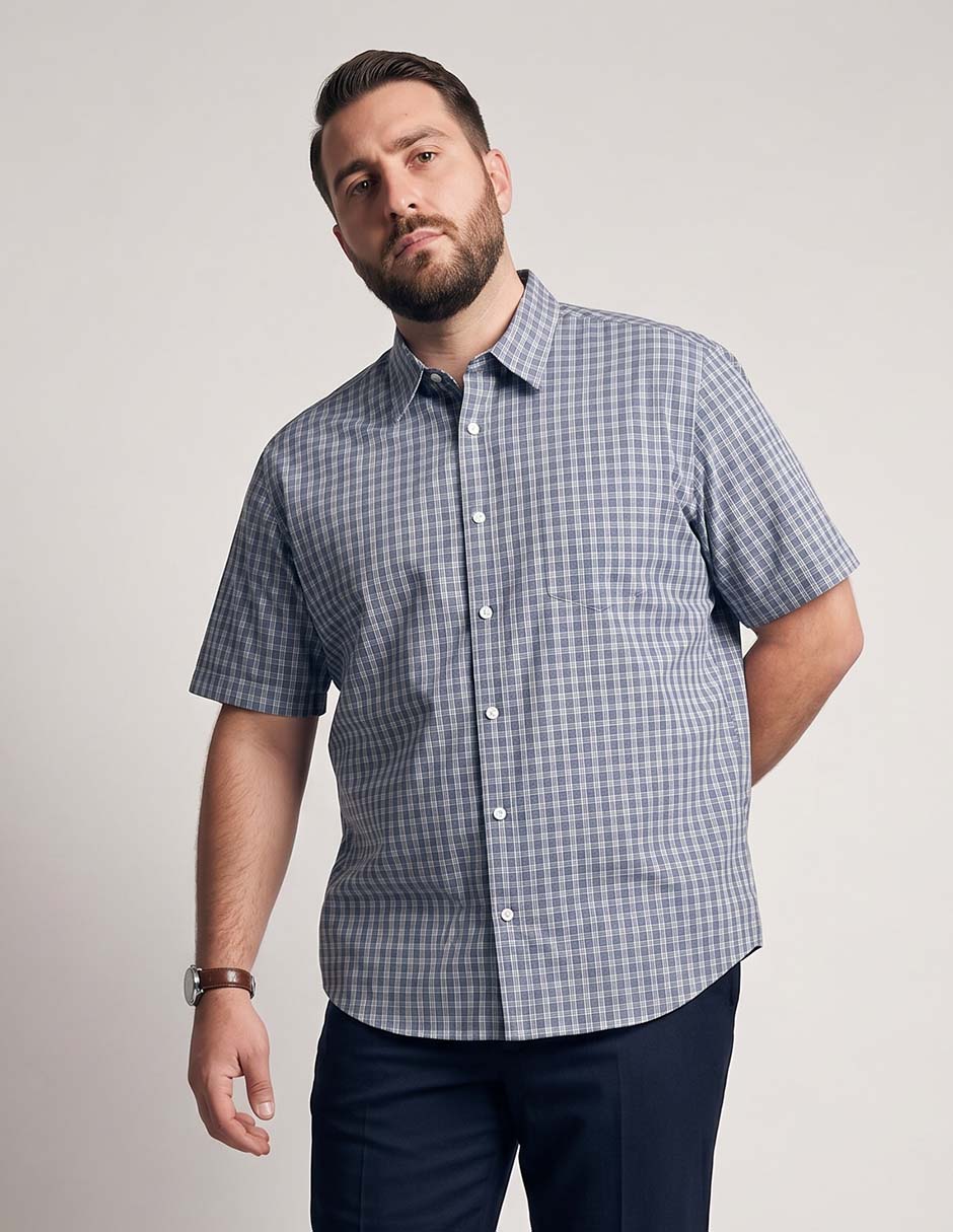 Camisa casual de algodón manga corta para hombre Camisa casual de algodón manga corta para hombre