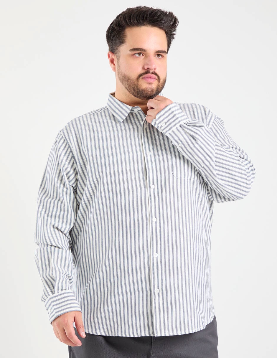 Camisa casual manga larga para hombre 2