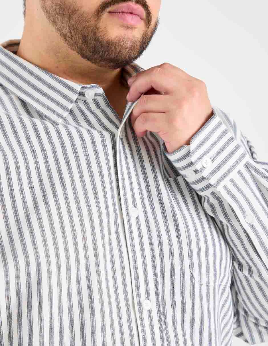 Camisa casual manga larga para hombre 4