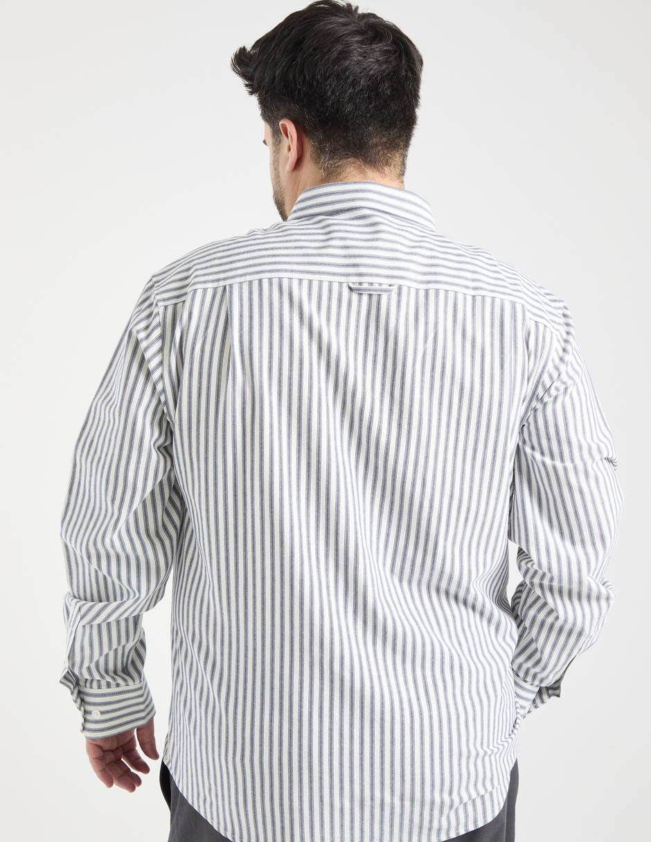 Camisa casual manga larga para hombre 6