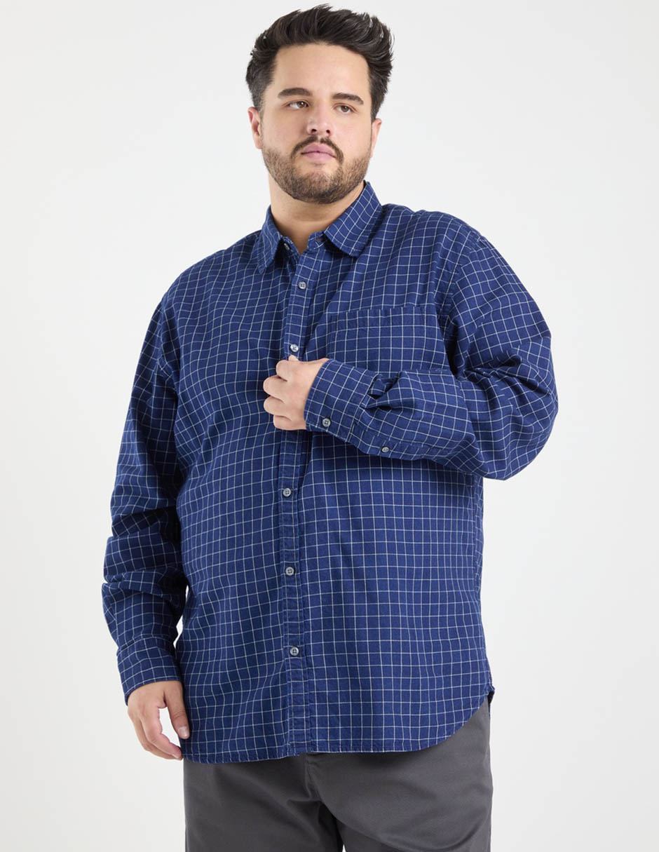 Camisa casual manga larga para hombre 5