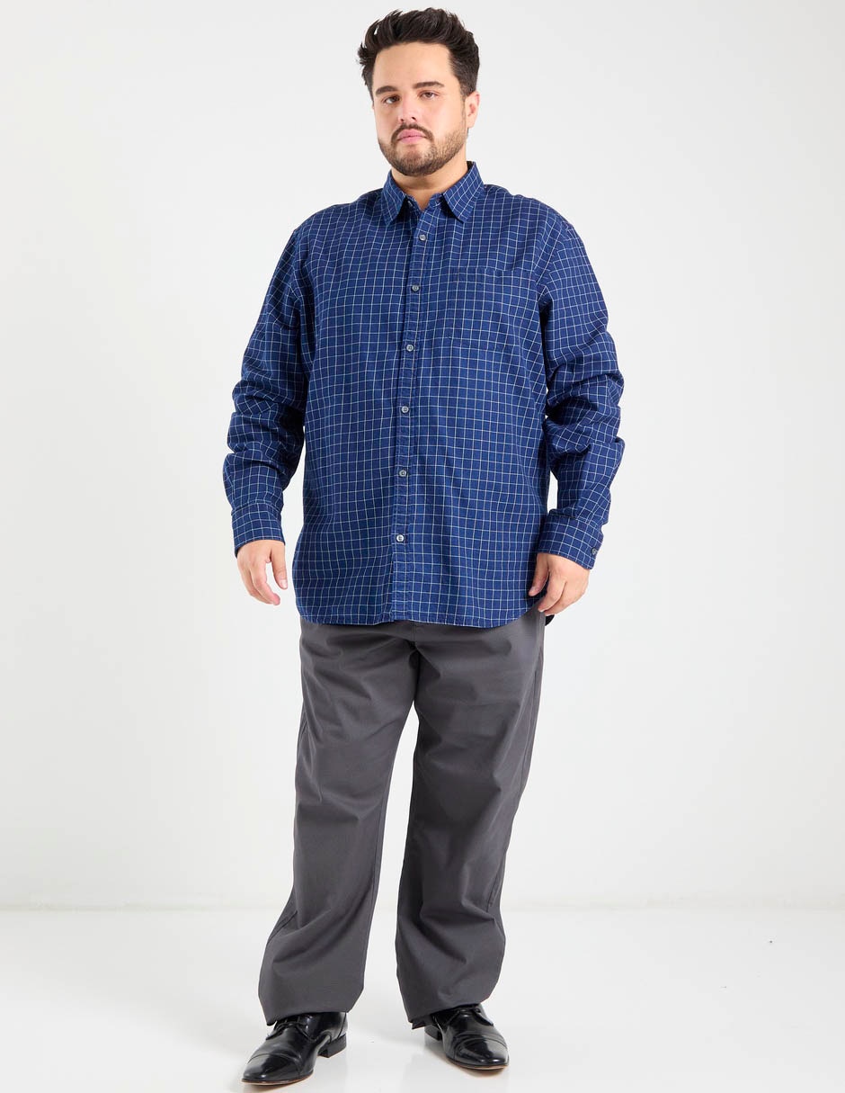 Camisa casual manga larga para hombre 4