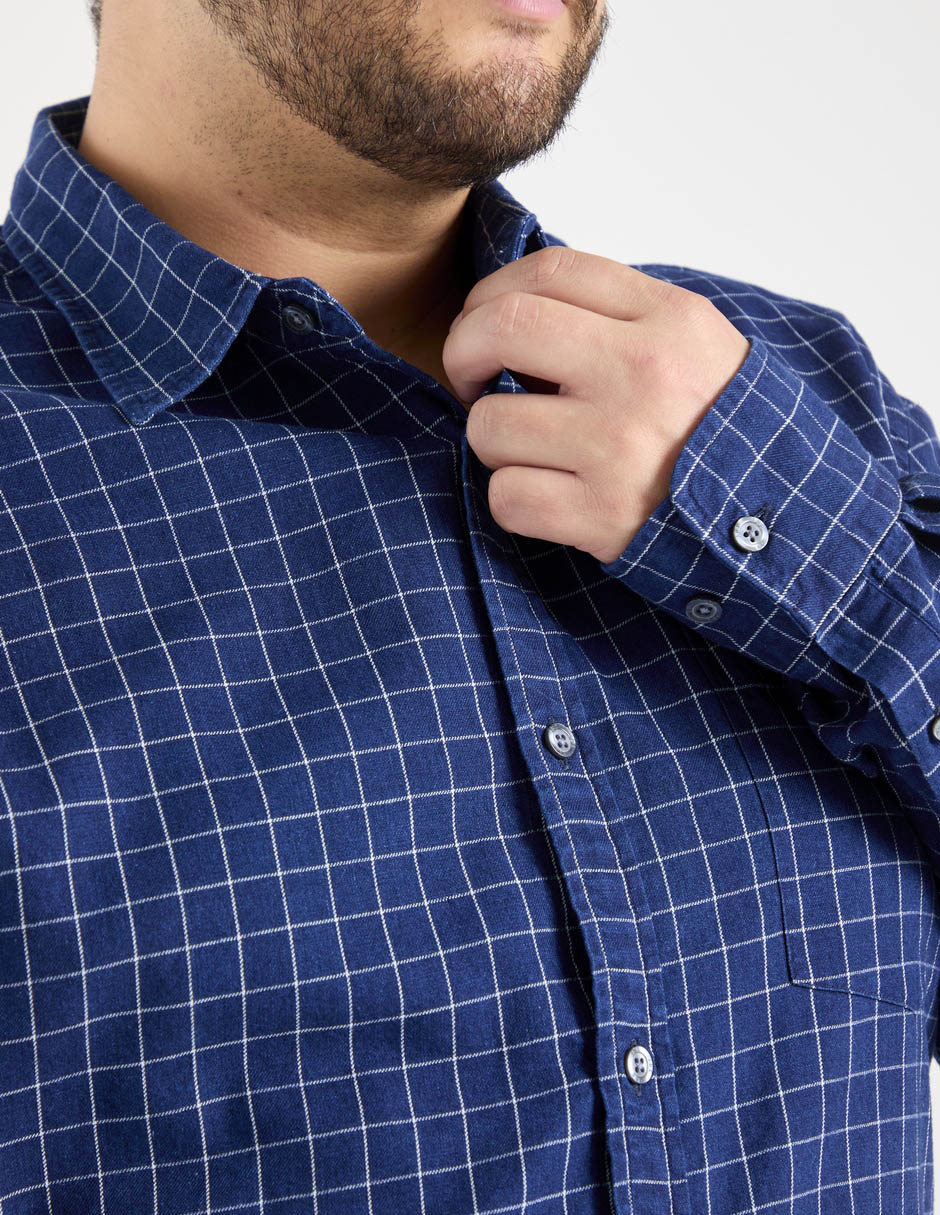 Camisa casual manga larga para hombre 3