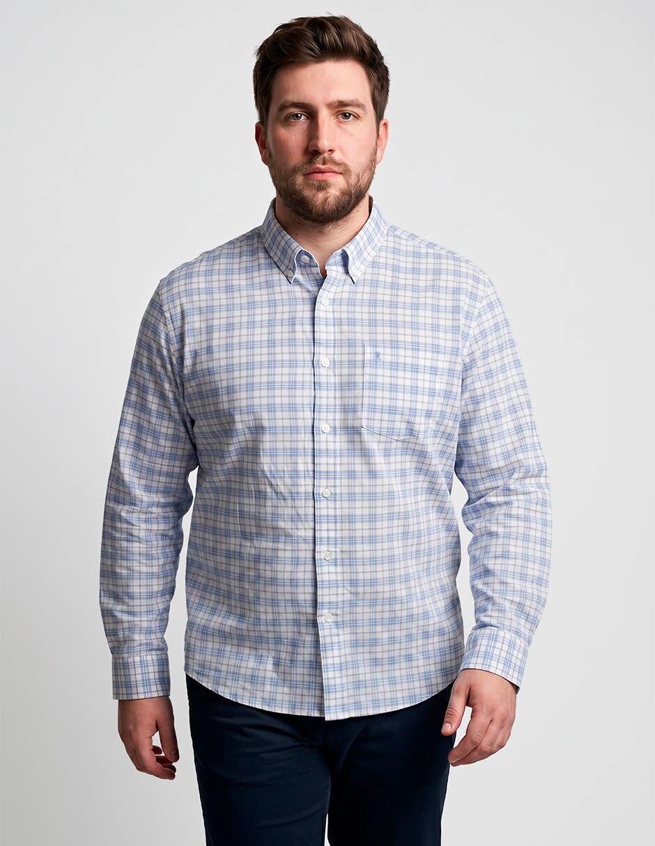 Camisa casual de algodón manga larga para hombre Camisa casual de algodón manga larga para hombre
