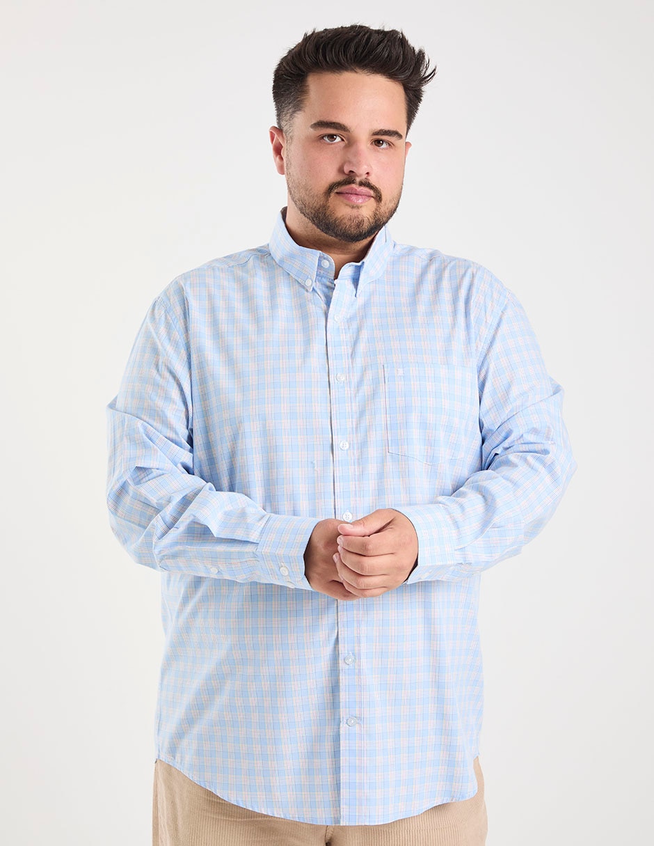 Camisa casual de algodón manga larga para hombre Camisa casual de algodón manga larga para hombre