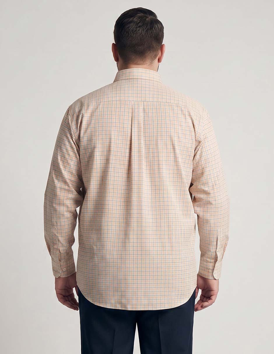 Camisa casual de algodón manga larga para hombre