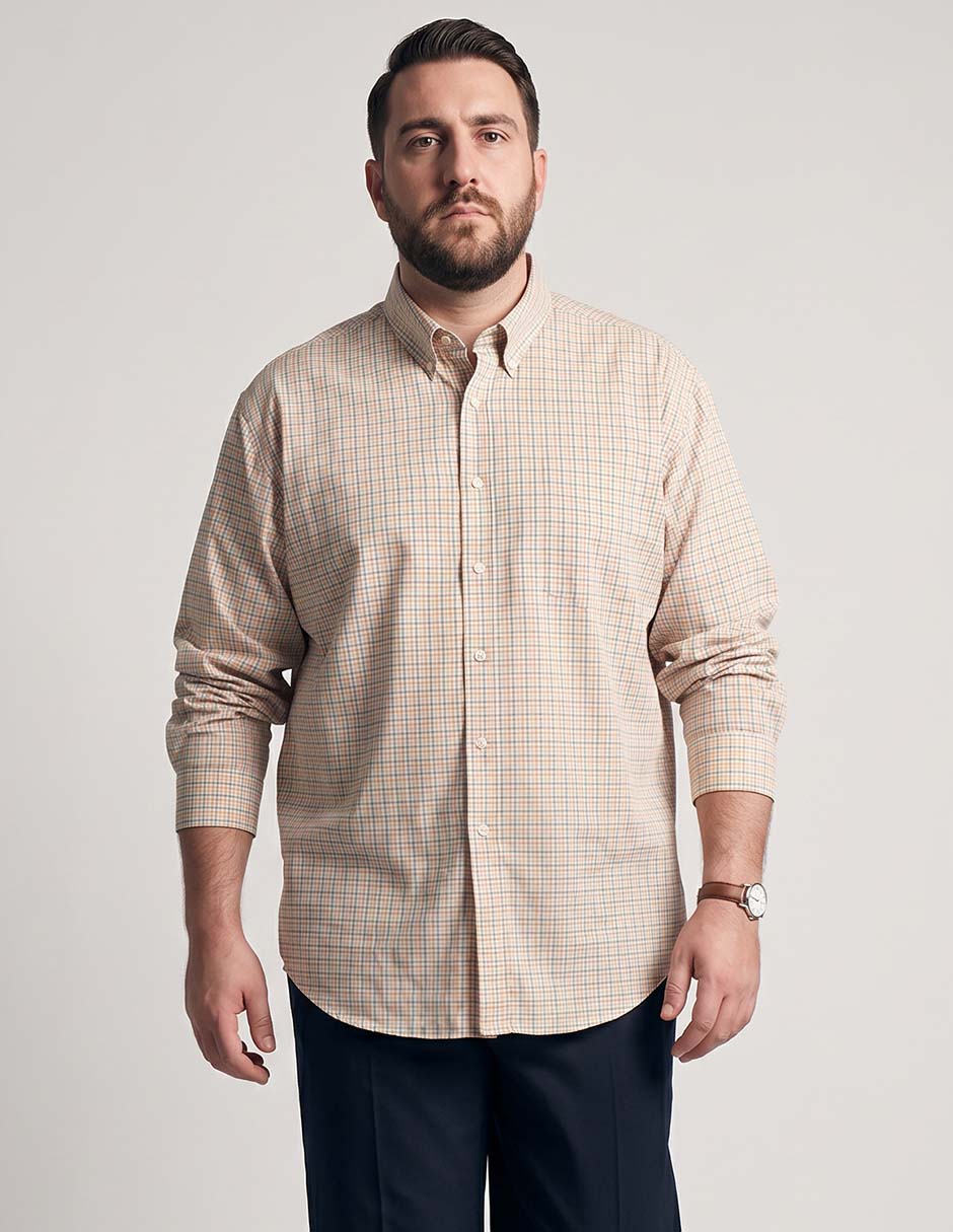 Camisa casual Dioro de algodón manga larga para hombre