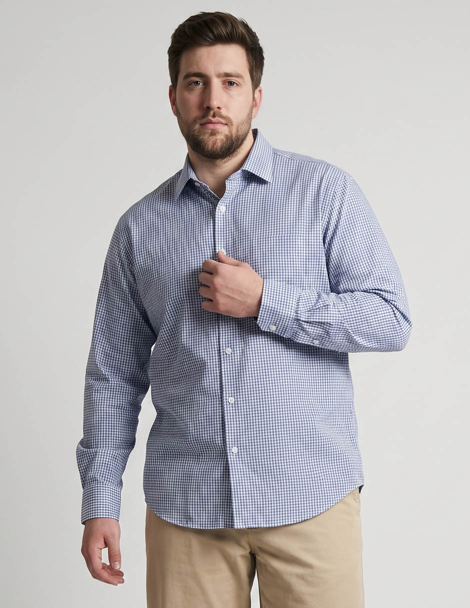 Camisa casual Dioro de algodón manga larga para hombre