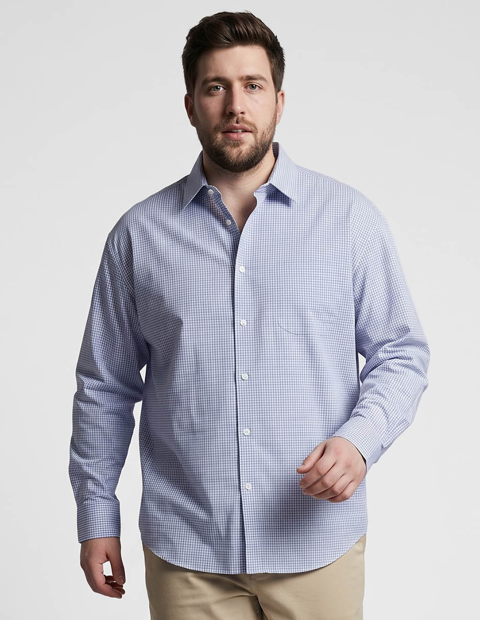 Camisa casual de algodón manga larga para hombre Camisa casual de algodón manga larga para hombre