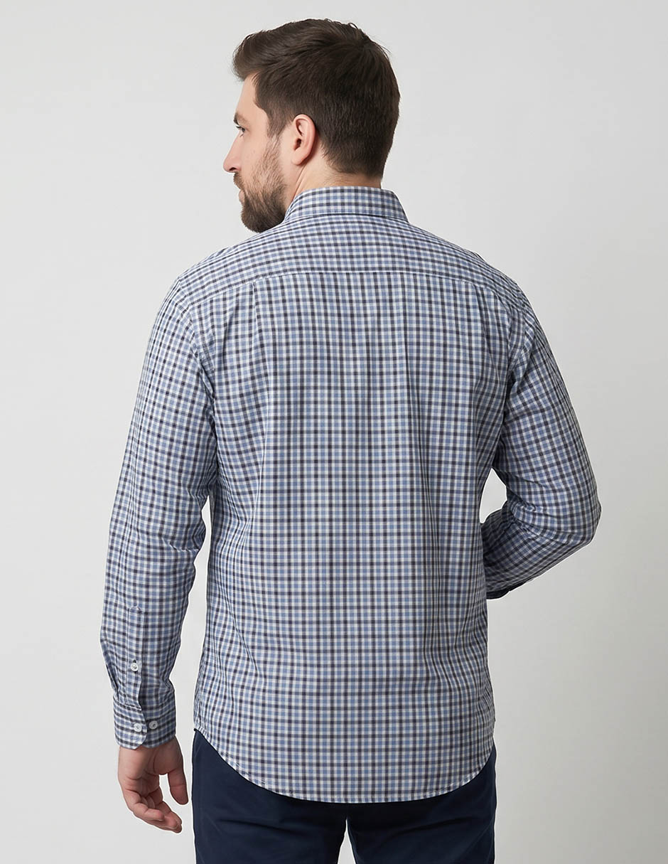 Camisa casual de algodón manga larga para hombre 2