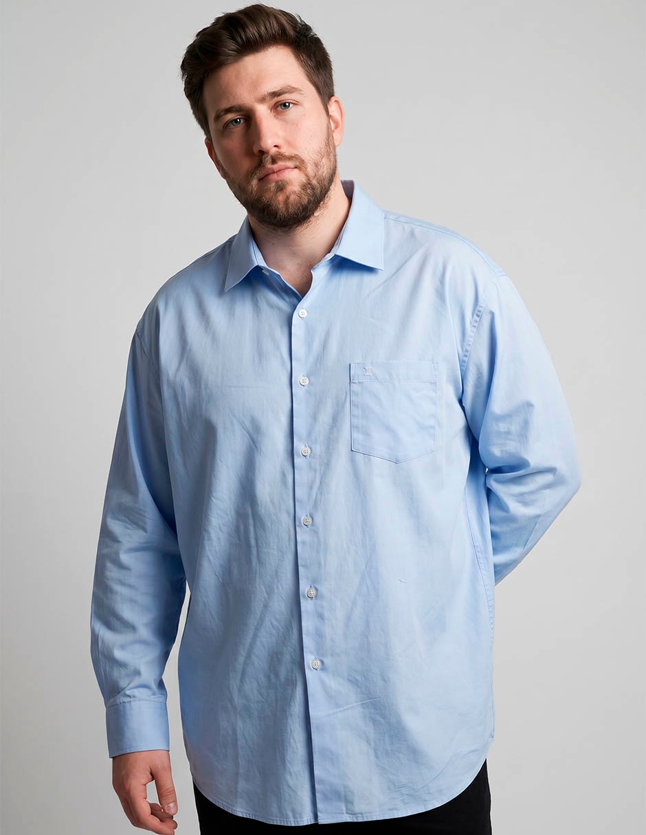 Camisa casual de algodón manga larga para hombre Camisa casual de algodón manga larga para hombre