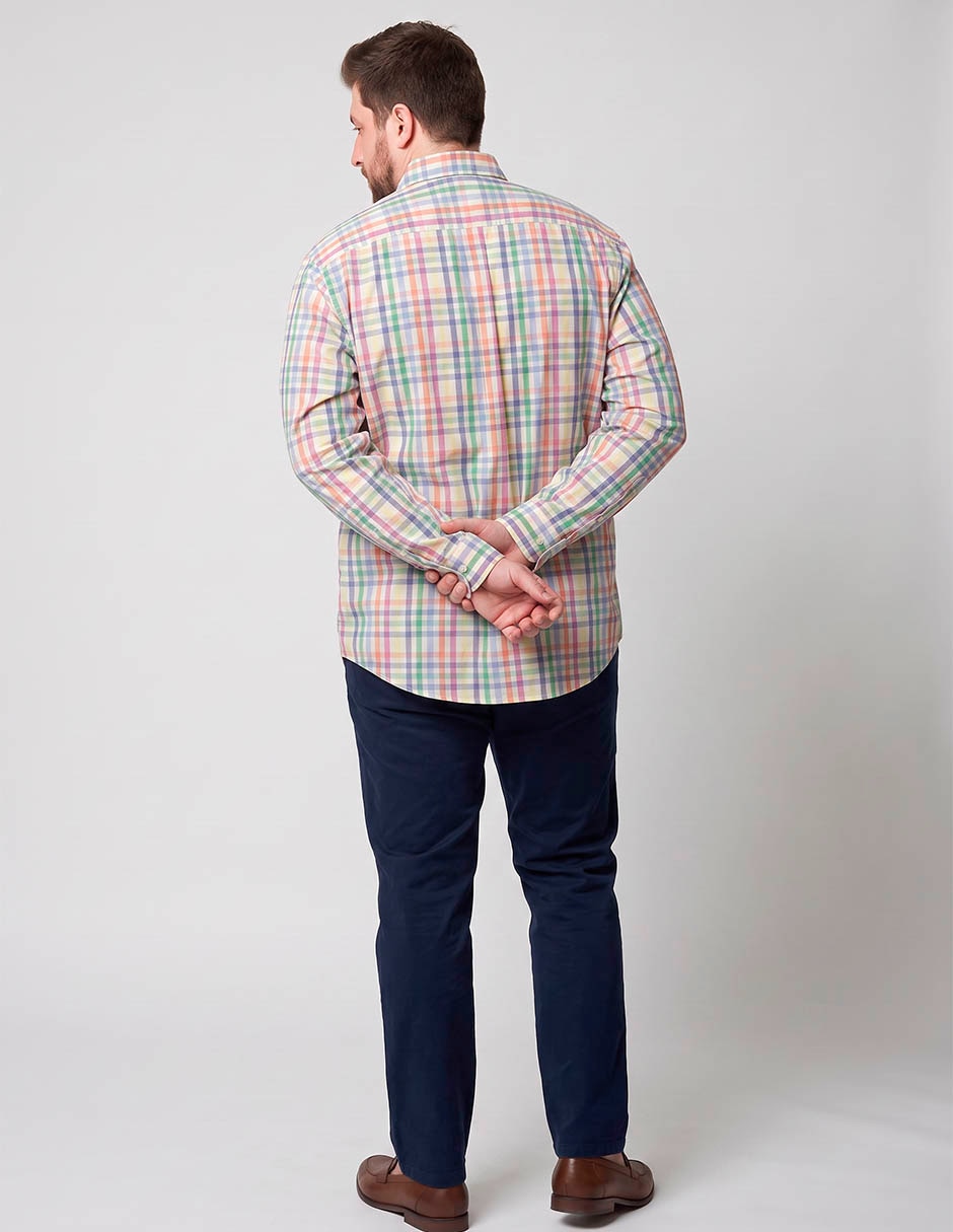 Camisa casual de algodón manga larga para hombre 2