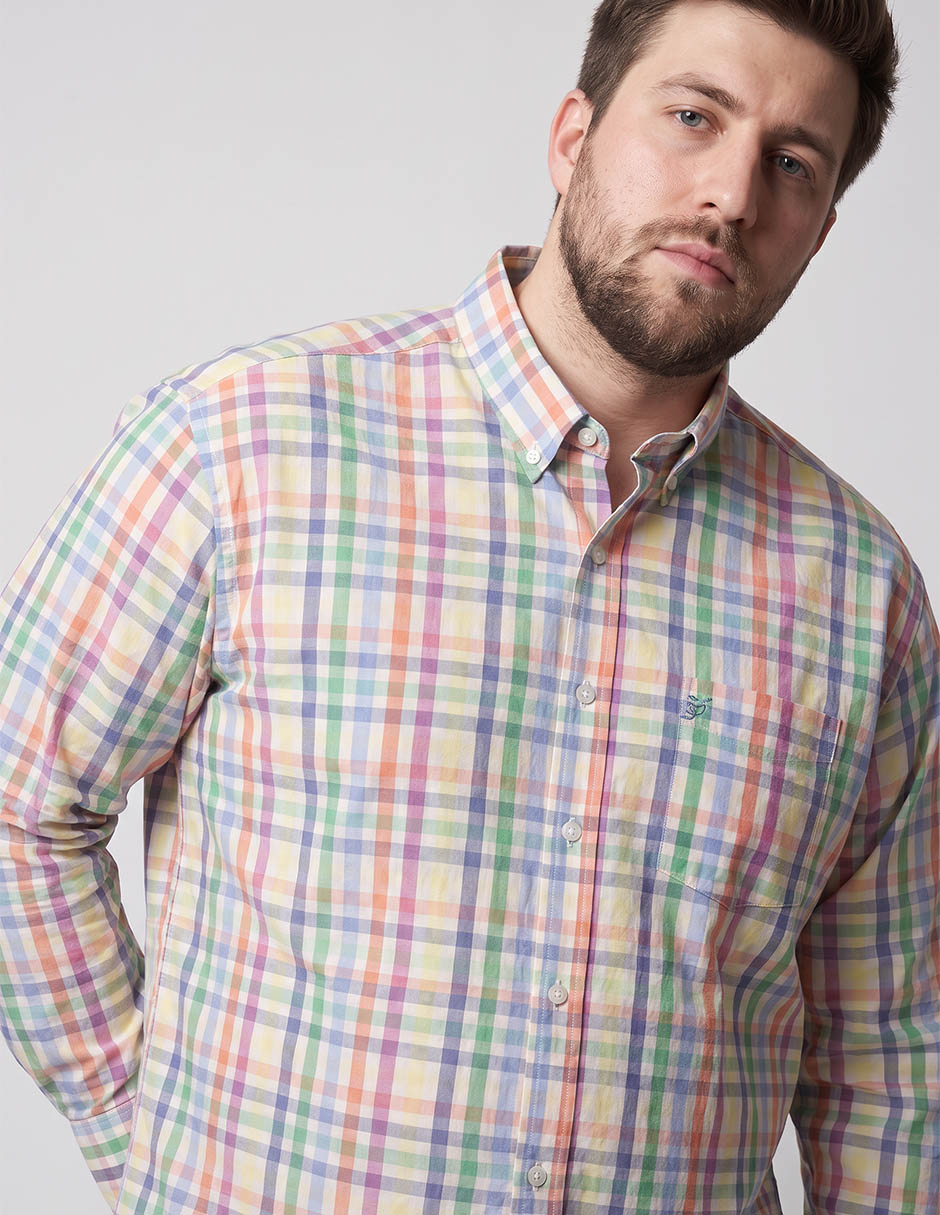 Camisa casual de algodón manga larga para hombre 3
