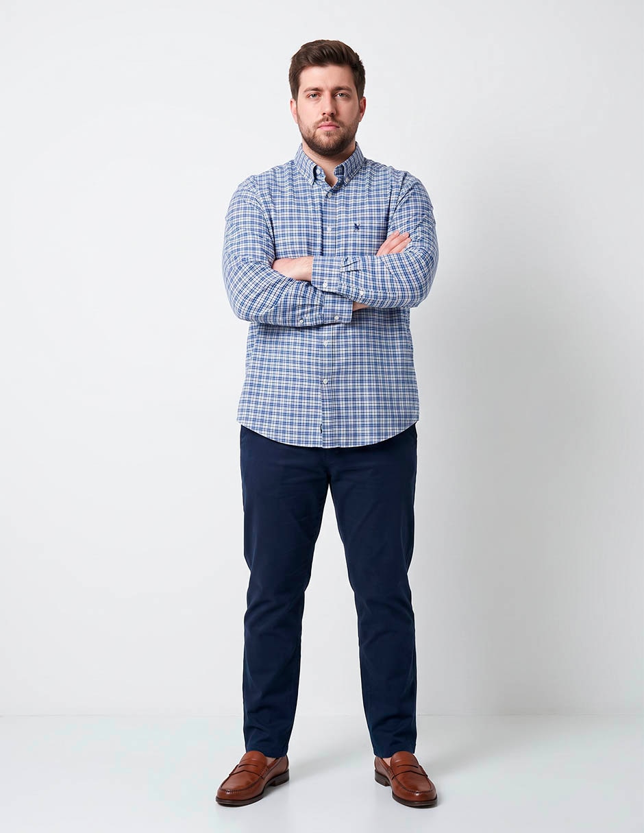 Camisa casual de algodón manga larga para hombre Camisa casual de algodón manga larga para hombre