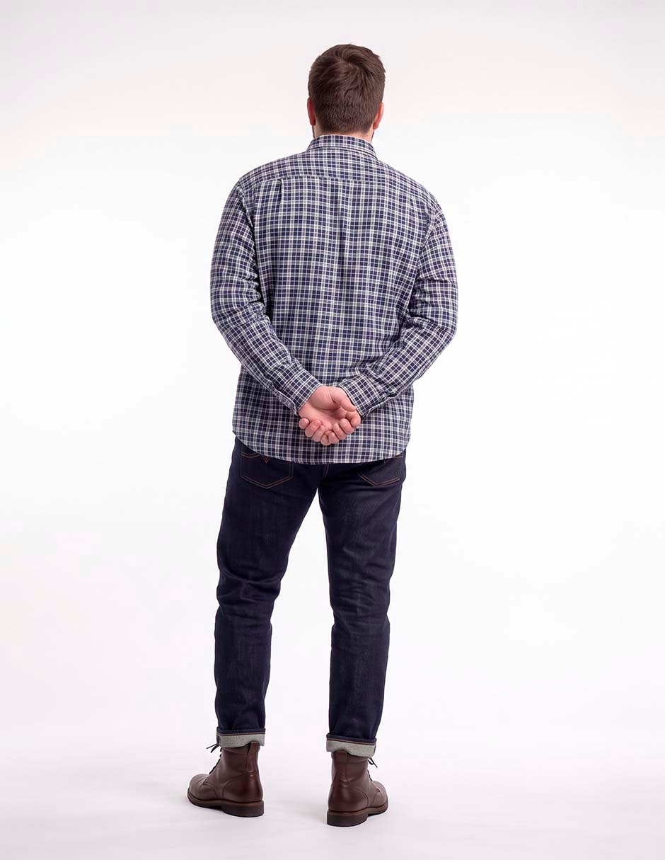 Camisa casual manga larga para hombre 2