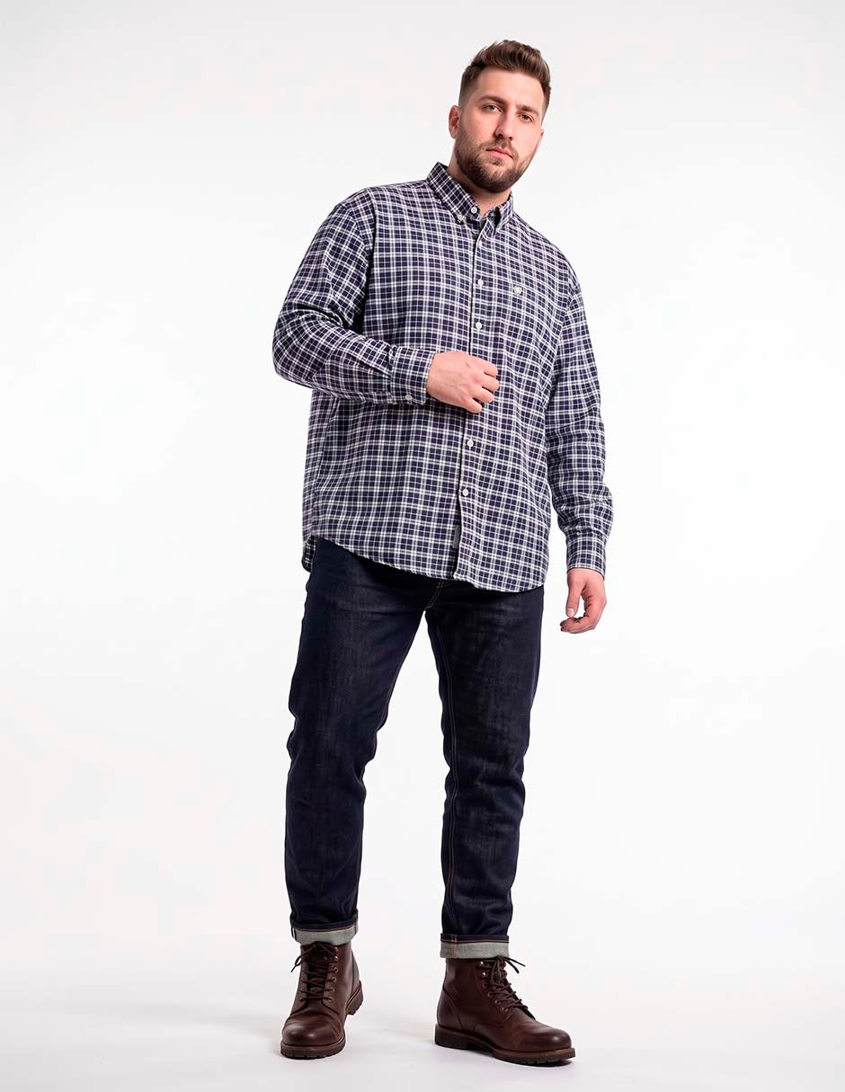 Camisa casual manga larga para hombre 3