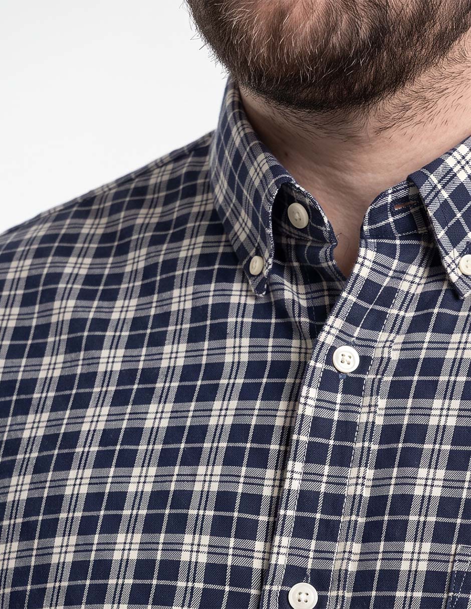 Camisa casual manga larga para hombre 4