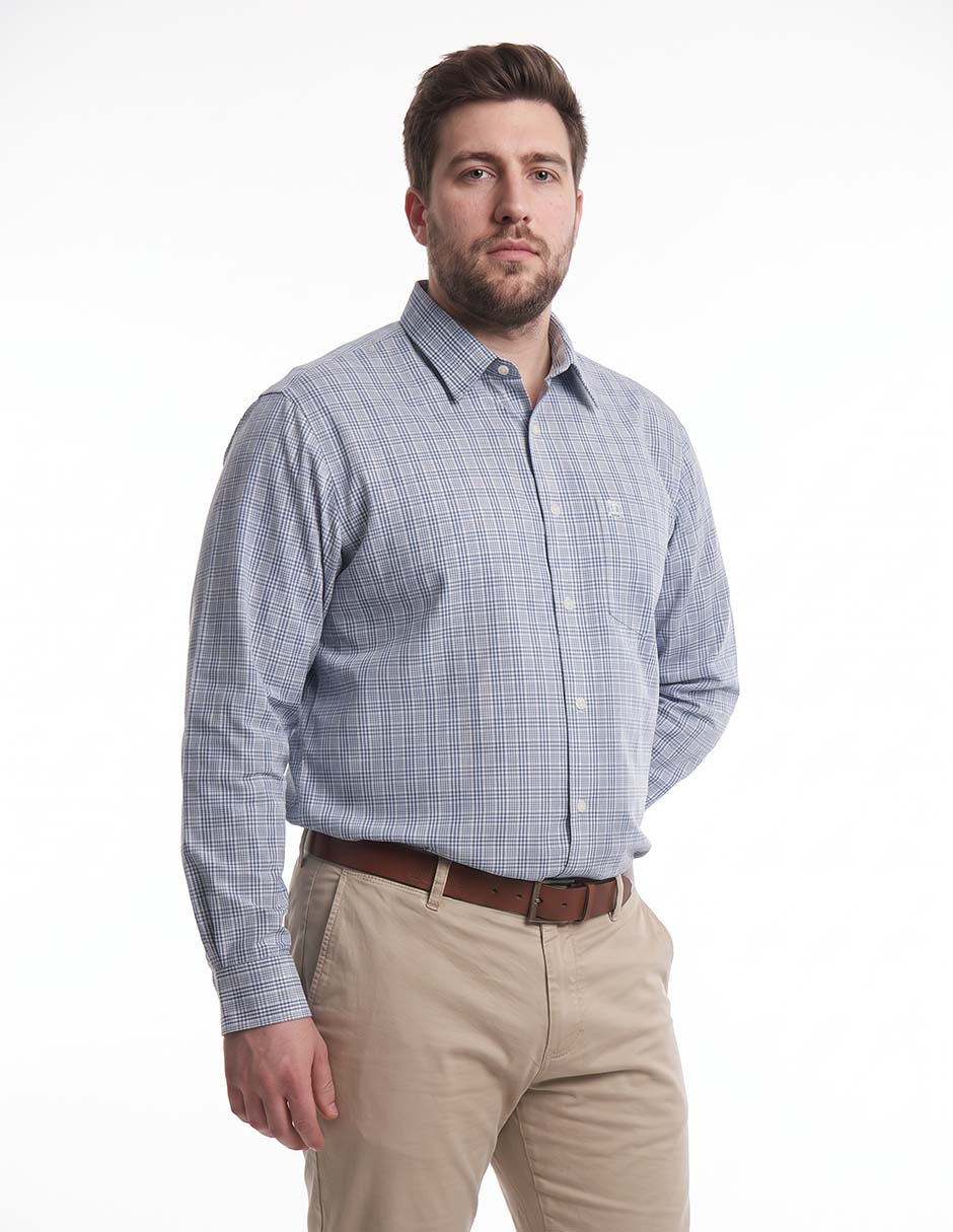 Camisa casual manga larga para hombre