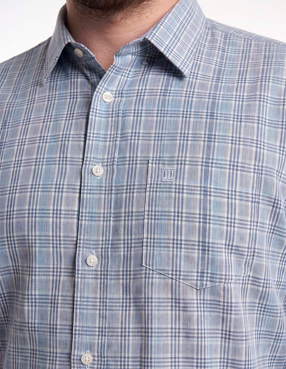 Camisa casual manga larga para hombre 4