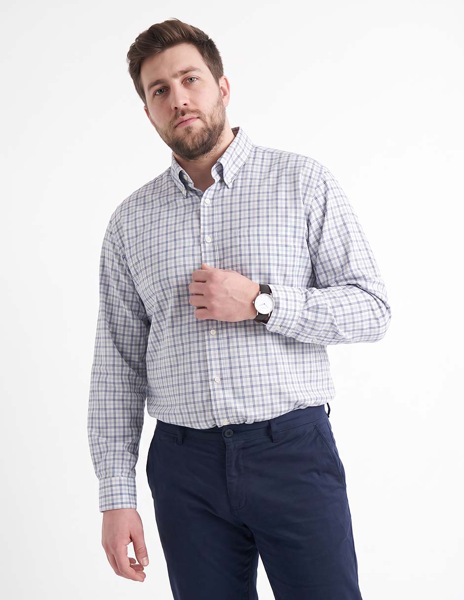 Camisa casual manga larga para hombre