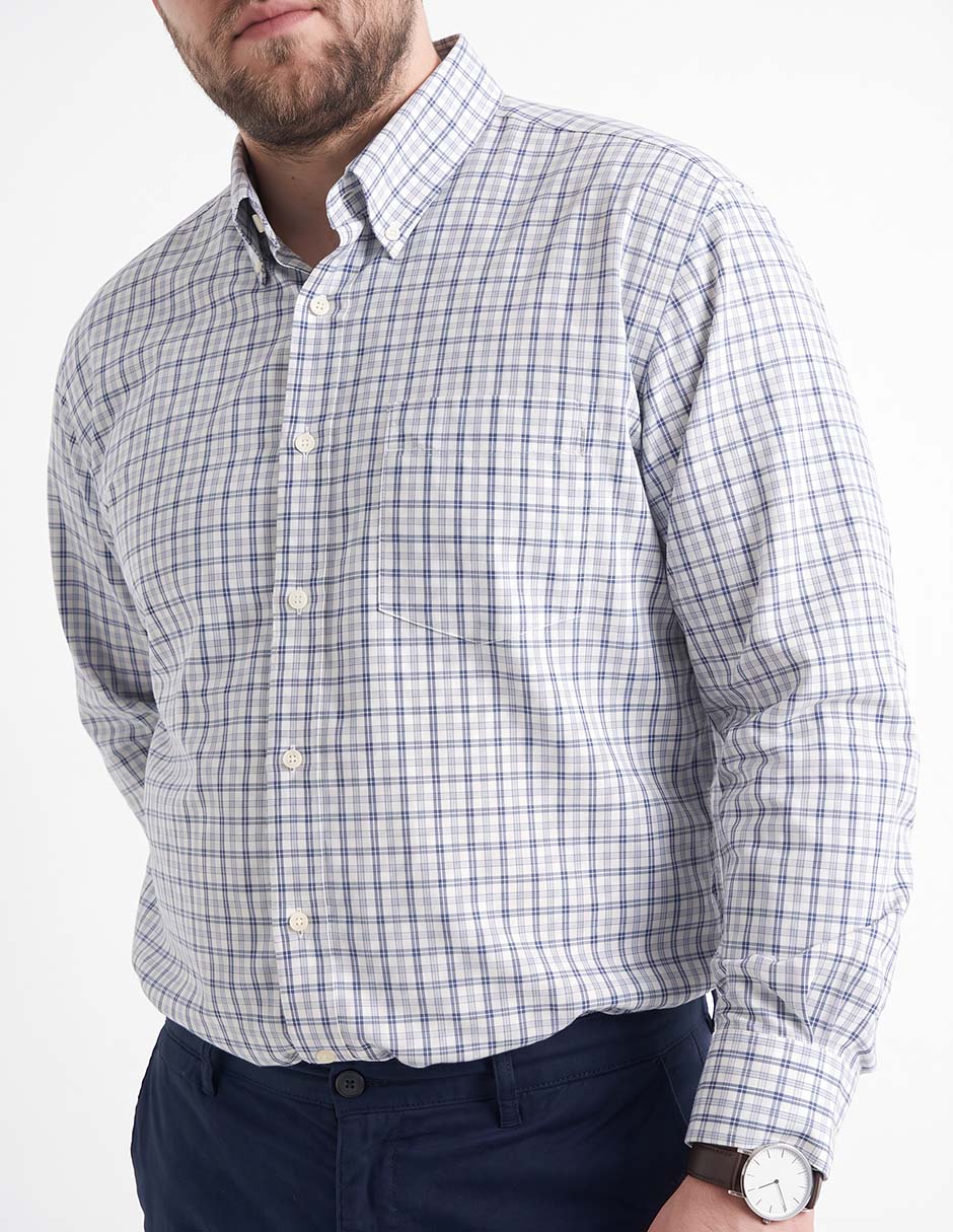 Camisa casual manga larga para hombre 4