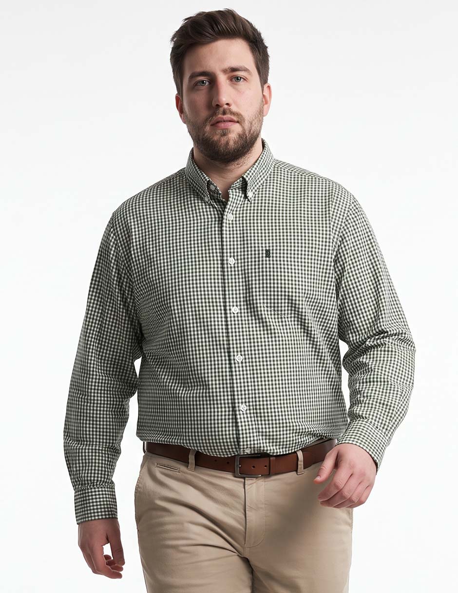 Camisa casual manga larga para hombre