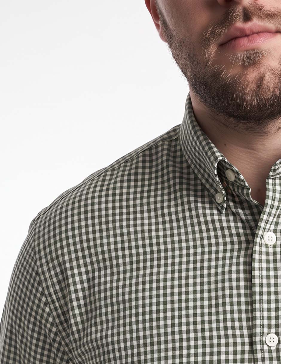 Camisa casual manga larga para hombre 4
