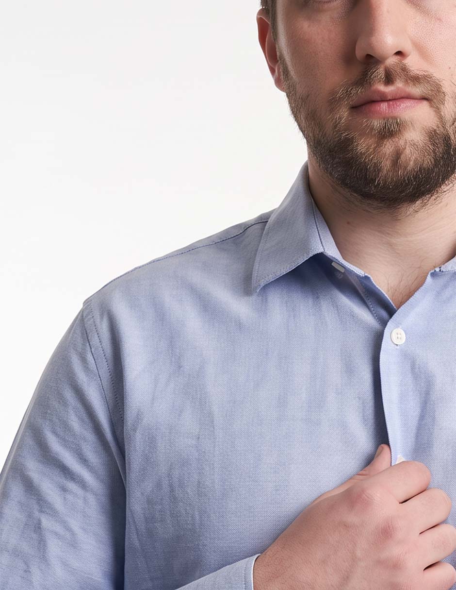 Camisa casual manga larga para hombre 4