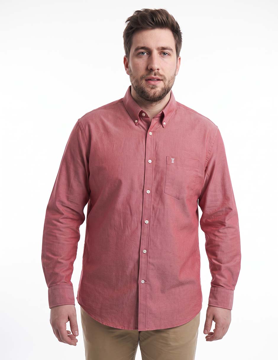 Camisa casual manga larga para hombre