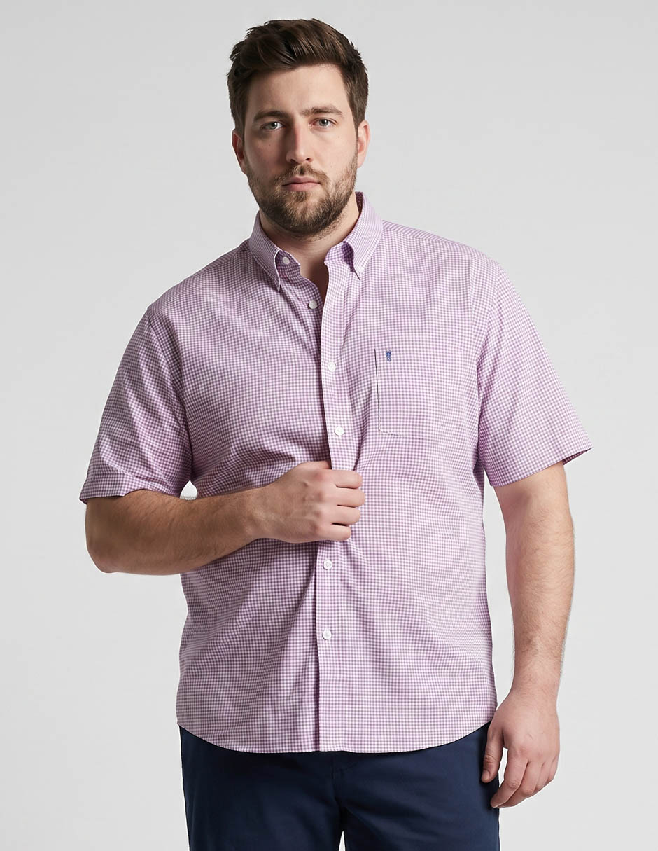 Camisa casual de algodón manga corta para hombre Camisa casual de algodón manga corta para hombre