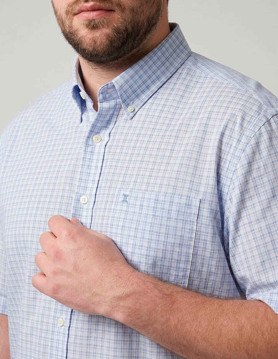 Camisa casual de algodón manga corta para hombre 2