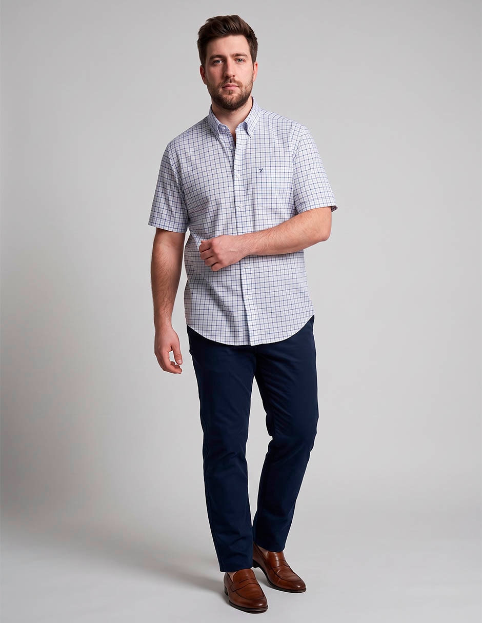 Camisa casual de algodón manga corta para hombre Camisa casual de algodón manga corta para hombre