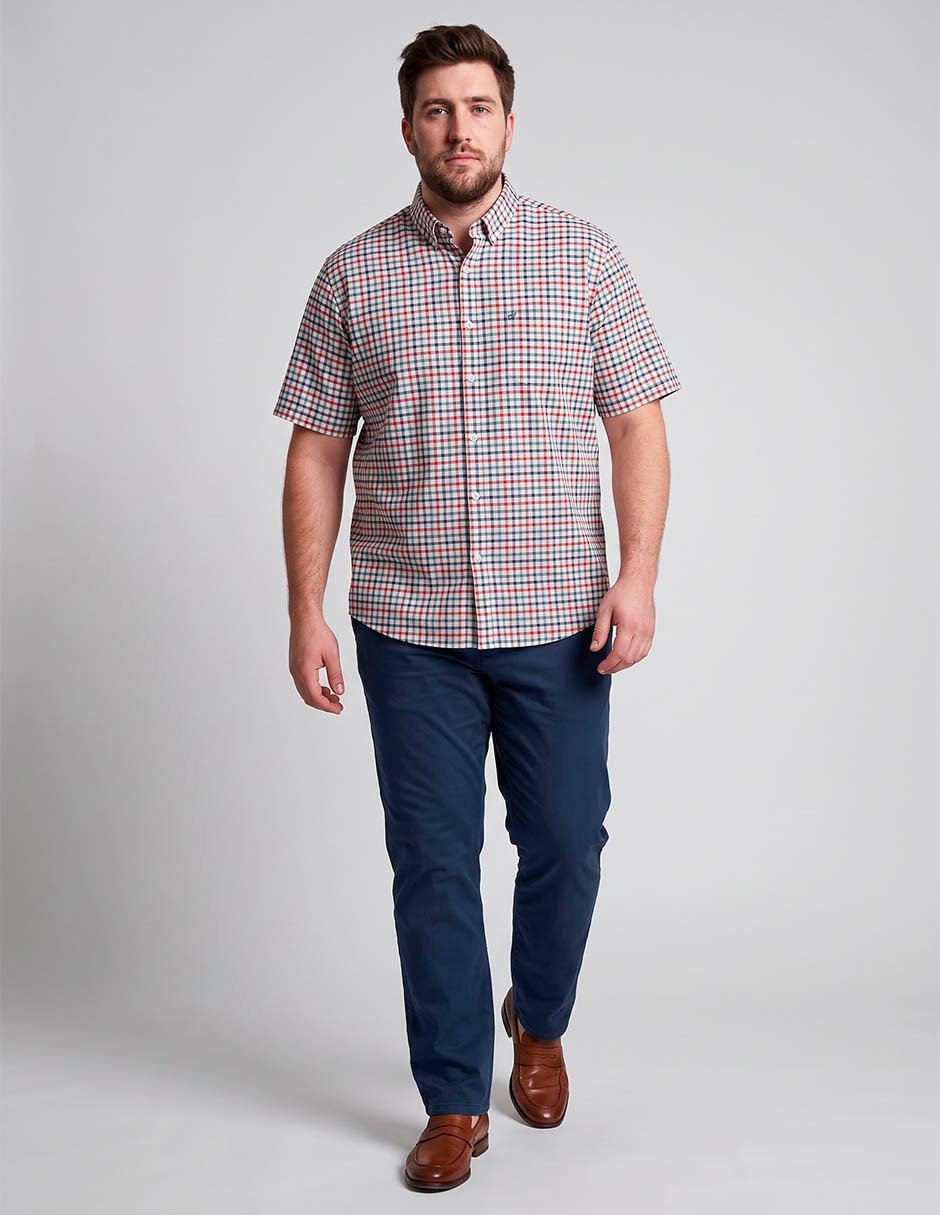 Camisa casual de algodón manga corta para hombre Camisa casual de algodón manga corta para hombre