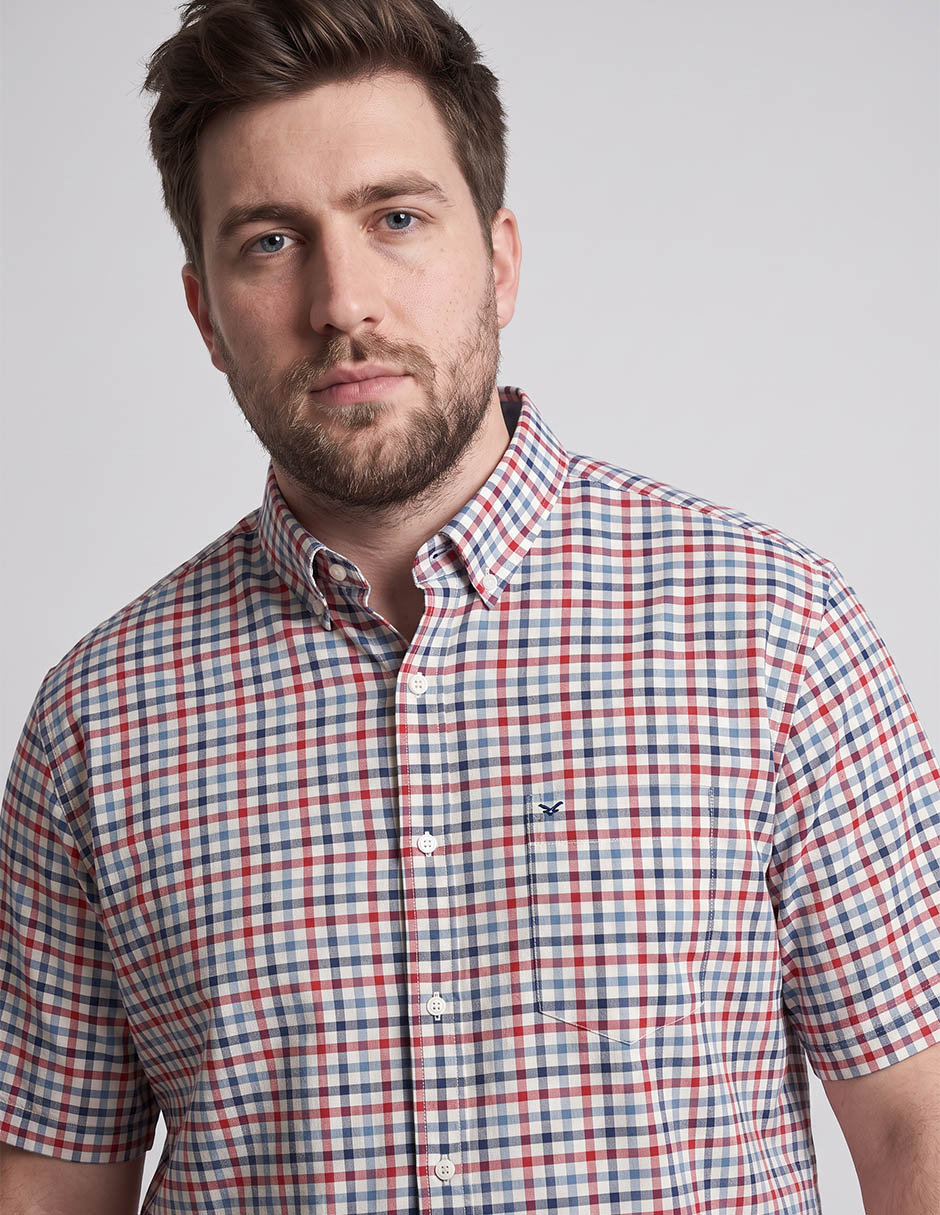 Camisa casual de algodón manga corta para hombre 2