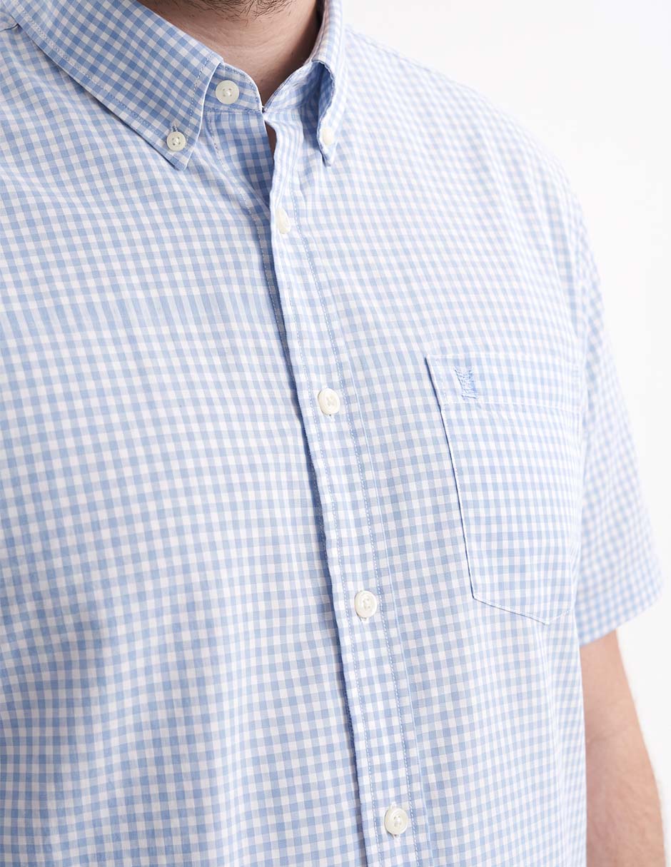 Camisa casual de algodón manga corta para hombre 4