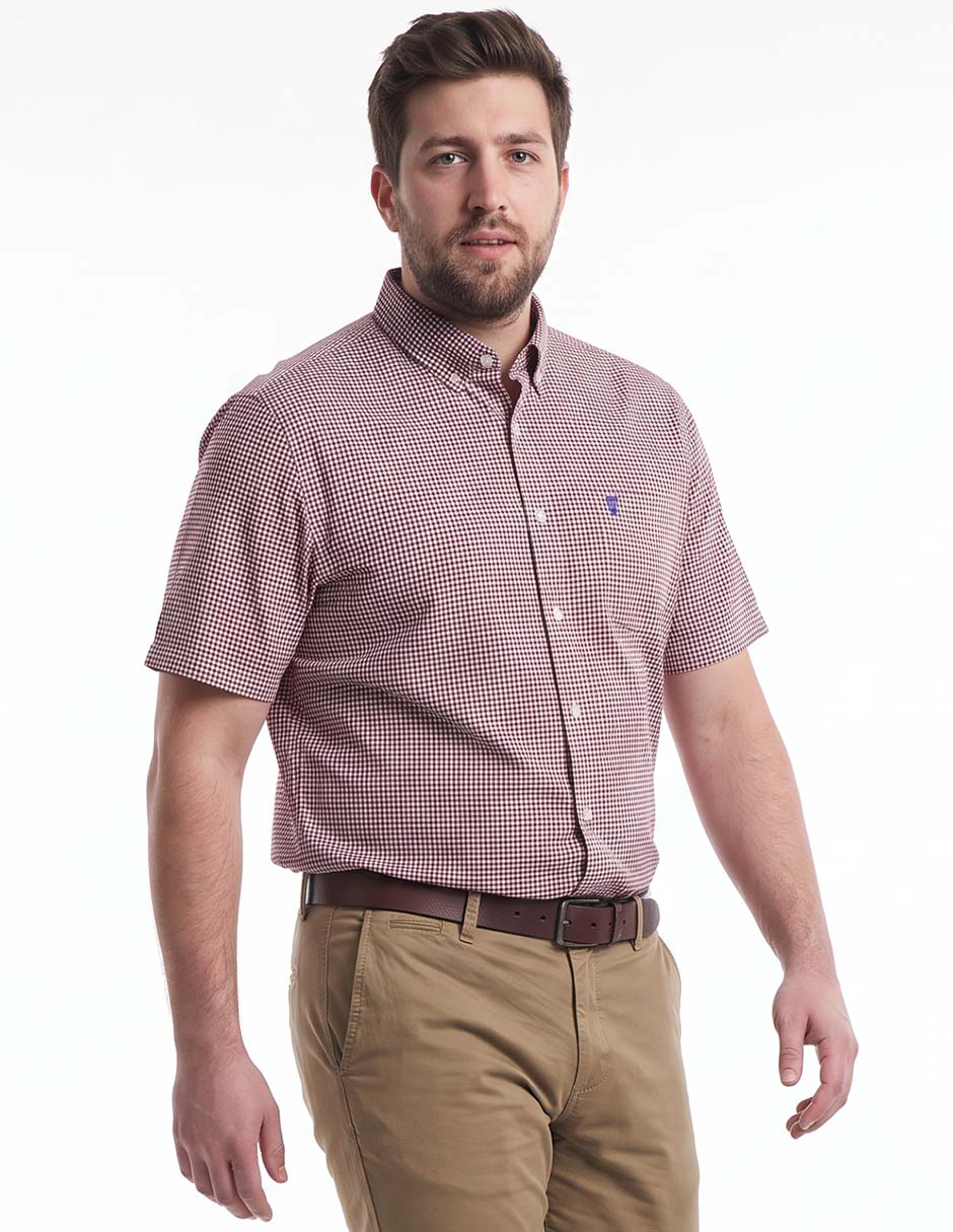 Camisa casual manga corta para hombre