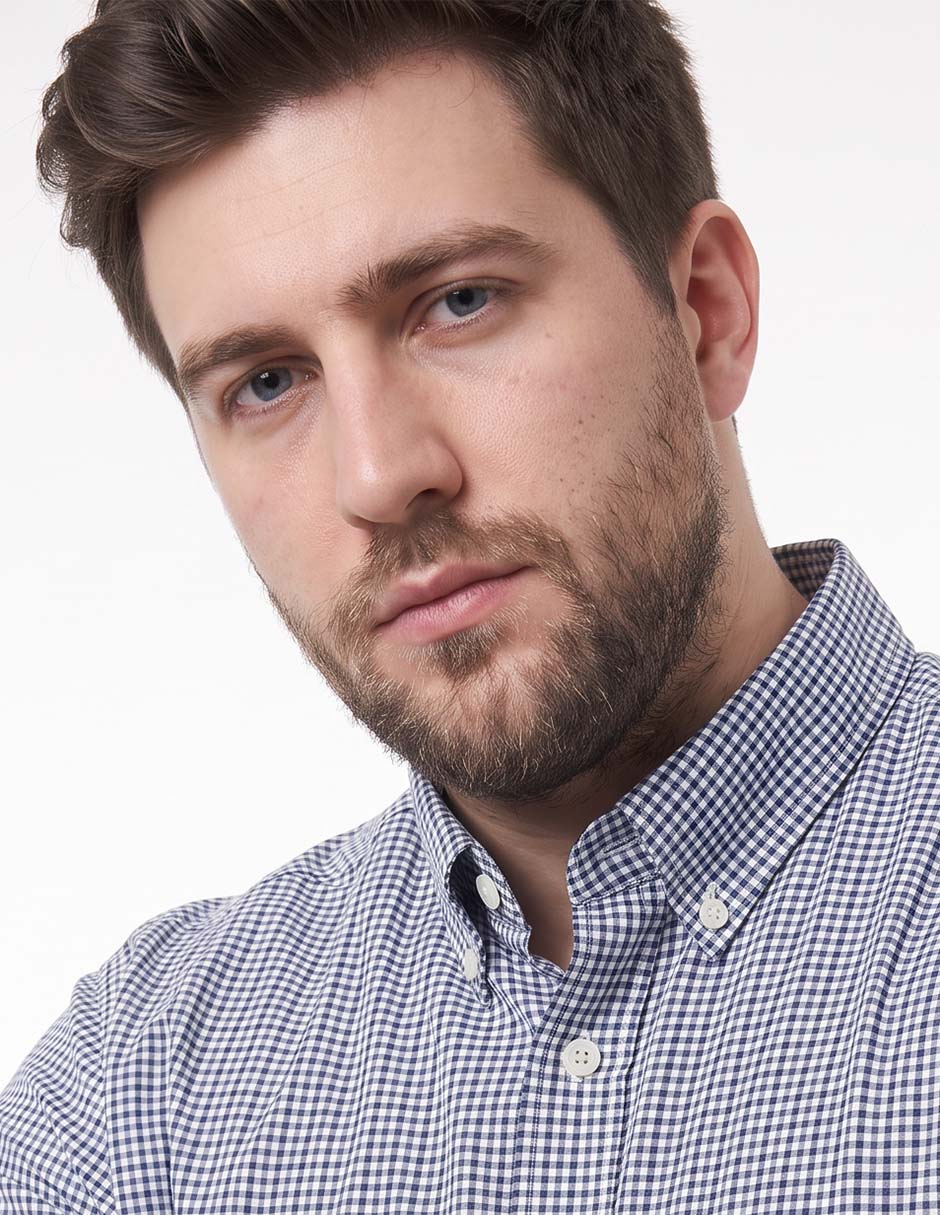 Camisa casual manga corta para hombre 4