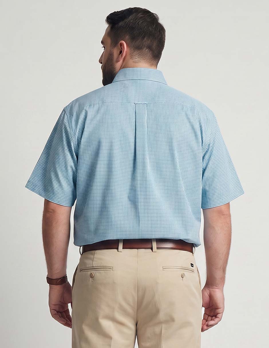 Camisa casual Dioro de algodón manga a codo para hombre